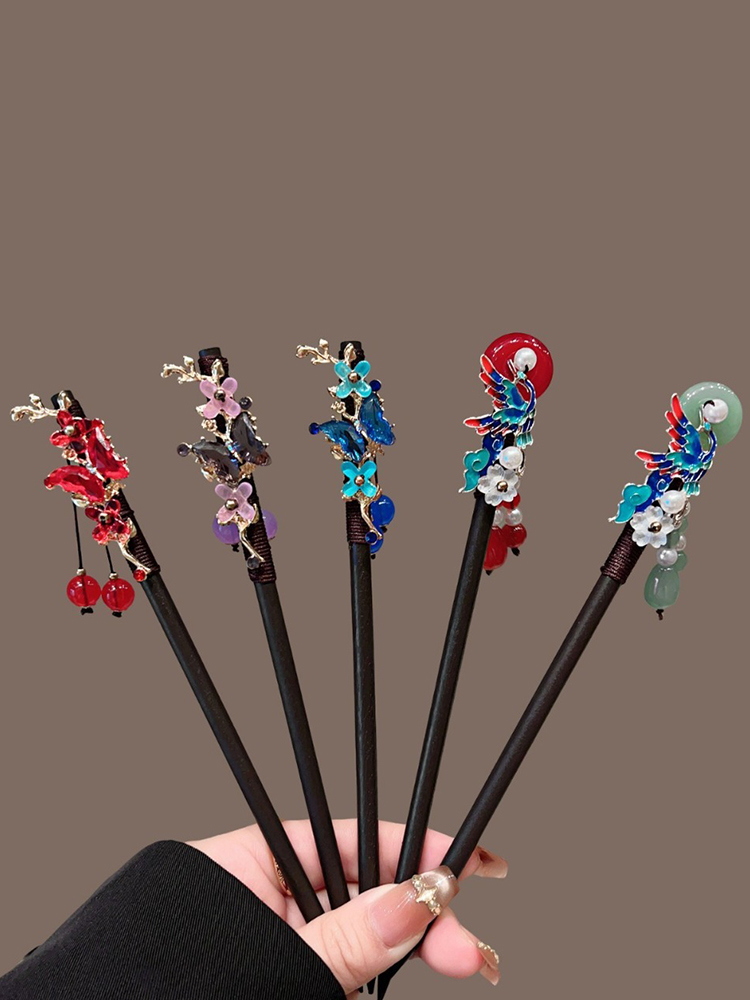 Hanbok Hair Pin - Bâtons de cheveux chinois vibrants, 1